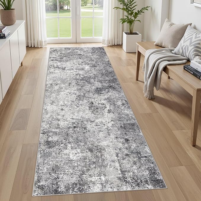 UERMEI 3x8 Washable Runner Rug for Hallway, Non Slip Low Pile Kitchen Carpet - Image 6