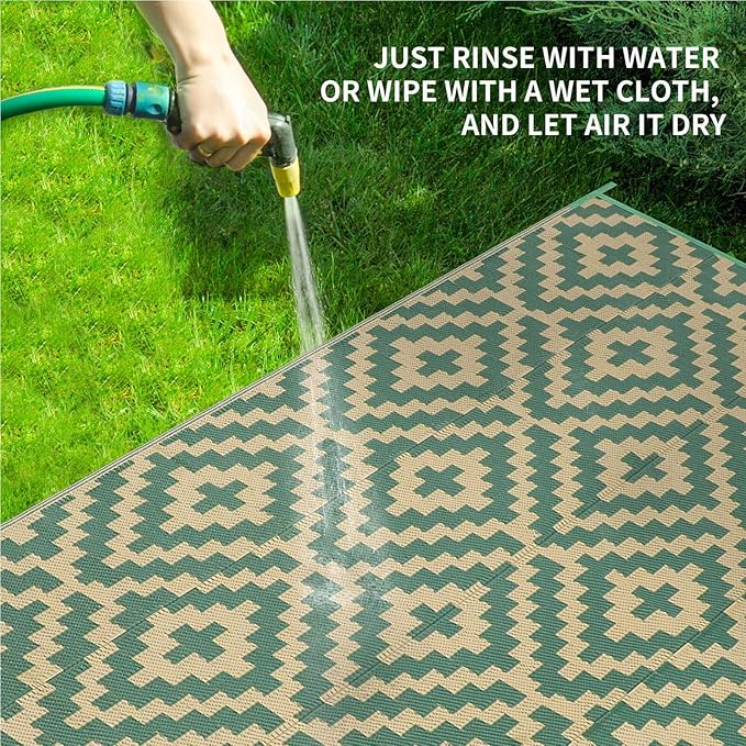 Outdoor Patio Plastic Straw Rug - Image 4