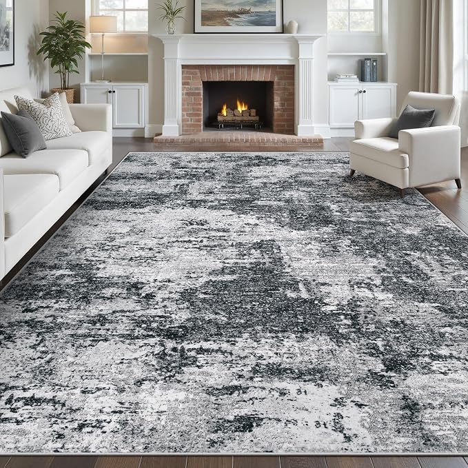 pmtsns Area Rugs 8x10 for Living Room: Washable Rug Modern Abstract Neutral by pmtsns