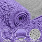 6x9 Area Rugs for Living Room Rug: Soft Fluffy Shag Purple Rugs for Bedroom - Image 6