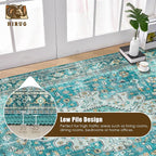 Washable Area Rug 8' x 10' Vintage Traditional Persian Mat - Image 5
