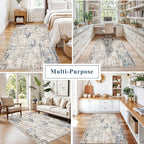 4x8 Washable Area Rug – Non-Slip Rubber Backed Indoor Rug - Image 4
