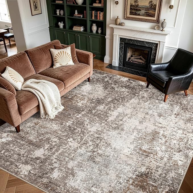 9x9 Square Rug Living Room – Washable Non-Slip Indoor Area Rug by BYYVOORugsforYourHome