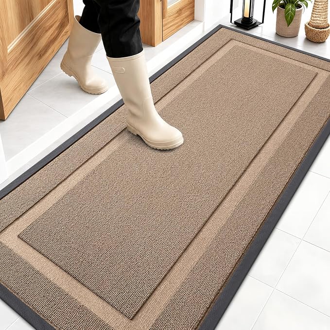 OLANLY Front Door Mat Indoor Outdoor Entrance, Waterproof All-Season, by OLANLY