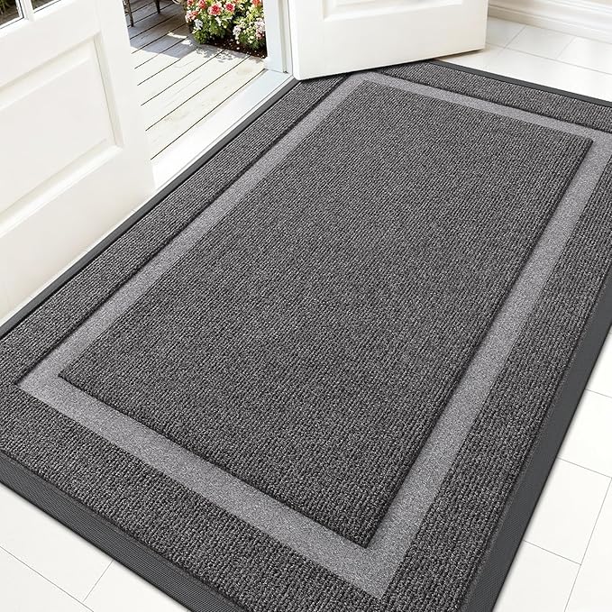 OLANLY Front Door Mat Indoor Outdoor Entrance, Waterproof All-Season, by OLANLY