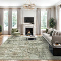 Soalmost Abstract Rug 8x10 Large Living Room Neutral Modern Washable Area Rugs by Soalmost