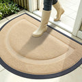 OLANLY Half Circle Door Mat Indoor Outdoor Entrance Welcome, Waterproof by OLANLY