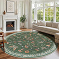 Mushroom Insect 7ft Round Rug Washable Non-Slip Soft Ultra-Thin Large Boho by ROYHOME