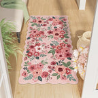 DUKINO 2x4 Washable Runner Rugs, Non Slip Floral Print Entryway Rug by DUKINO
