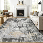 8x10 Area Rugs Living Room: Washable Large Abstract Modern Soft Rug Stain by LOONGRUG