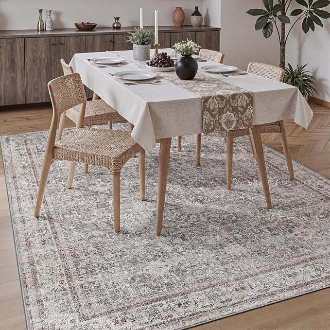 DCX Gray 5x7 Rug, Kid & Pet Friendly - Image 4