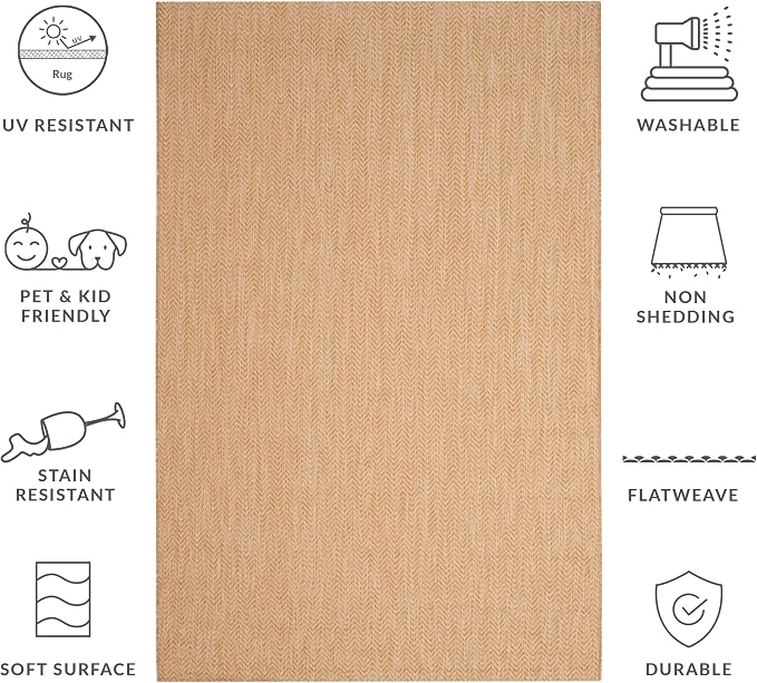 SAFAVIEH Outdoor Area Rug 5'3"x7'7" - Image 10