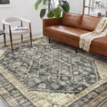 CHAMPLANT Washable Area Rug 9'x12' Retro Boho Design Non-Shedding Easy Care by CHAMPLANT