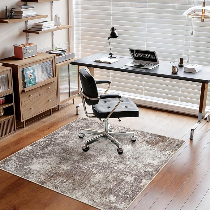 Washable 5x5 Area Rug Square – Non-Slip Soft Indoor Rug - Image 4