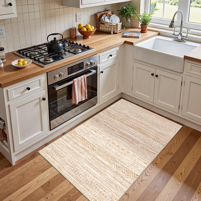 Miukiki 2x3 Entryway Rug Moroccan Washable Non Slip Indoor Floor Carpet - Image 6