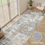 Runner Rug Kitchen Washable Rugs: 2x6 Non-Slip Abstract Soft Modern Stain - Image 3