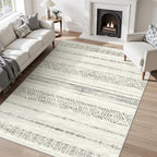 Miukiki 5x7 Area Rug for Living Room Moroccan Washable Rugs Non Slip Indoor by Miukiki