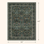 Farmhouse 3x4 Rug for Entryway Indoor, Non Slip Dark Green Washable Kitchen - Image 2