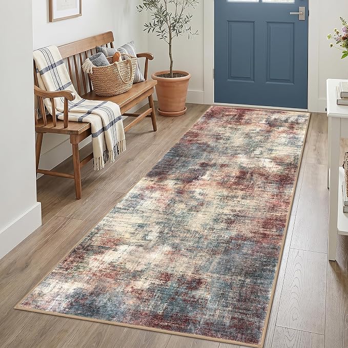 IOHOUZE Abstract Runner Rug 3x7 Ft Washable Runners by iOhouze