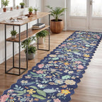Washable 2'6x12 Hallway Runner Rug: Entryway Non Slip Floral Rug Farmhouse Soft - Image 3