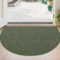 BEQHAUSE Dirt Trapper Door Mat 24" x 36" Half Circle Non-Slip Washable Doormats by BEQHAUSE