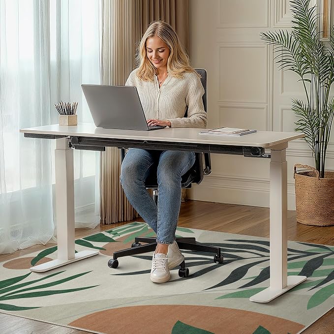 48"x60" Office Chair Mat for Hardwood Tile Floor, Under Desk Carpet Protector - Image 2