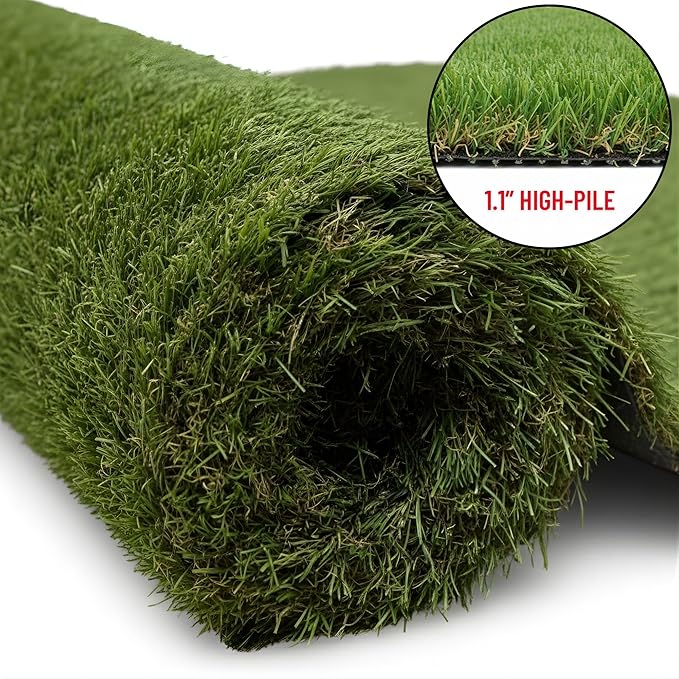 Ottomanson Artificial Turf Natural 78" x 42', Realistic Grass Carpet - Image 2