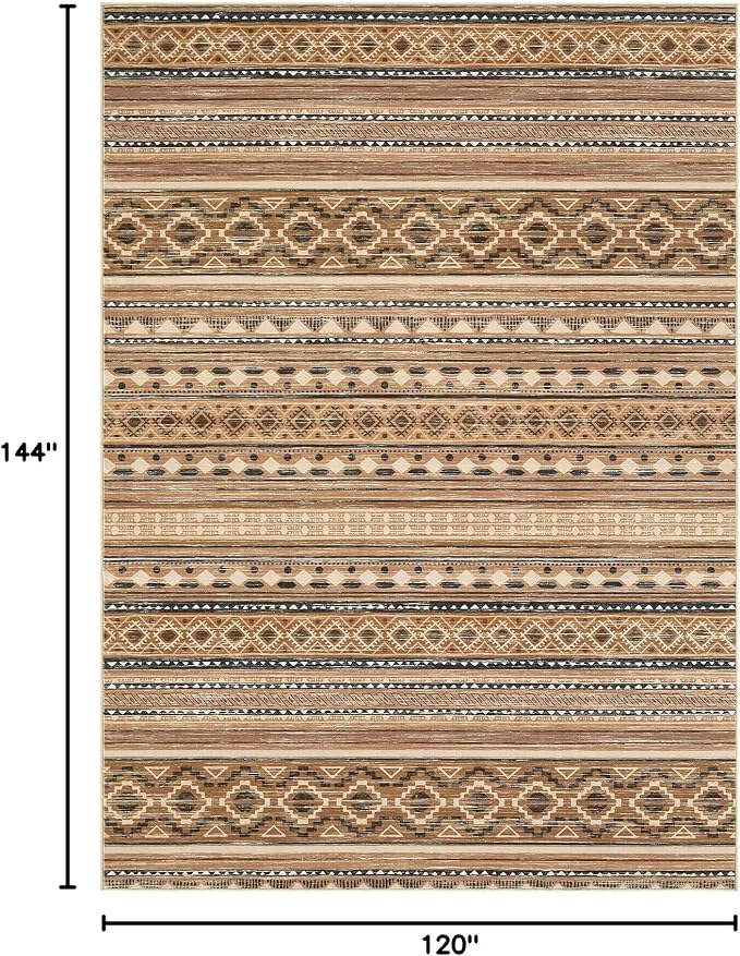 cotiled 10x12 Area Rugs Living Room Rug: Washable Boho Rugs - Image 2