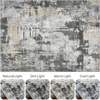 10x14 Area Rugs Living Room: Washable Large Abstract Modern Soft Rug Stain - Image 9