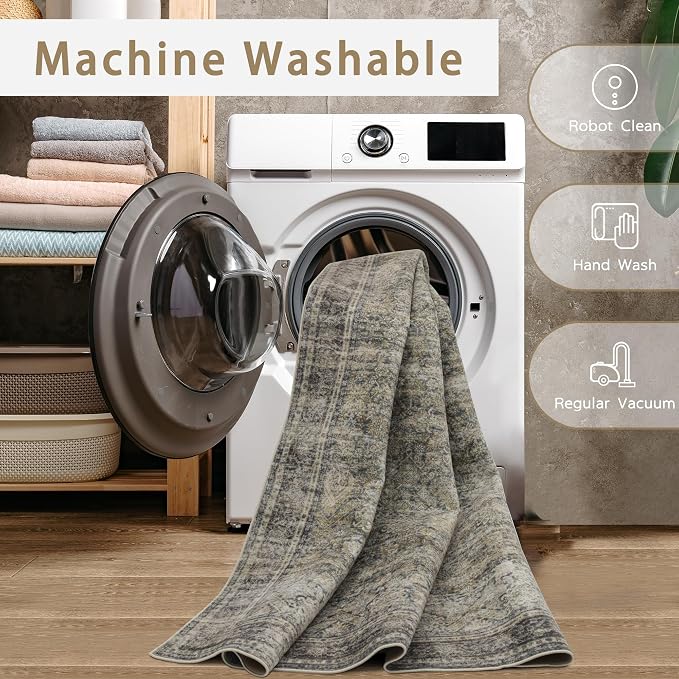 Srugn Washable Rugs 8x10 Area Rugs - Image 4