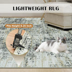 9x12 Area Rugs for Living Room Washable Rug: Anti-Skid Abstract Modern Living - Image 6