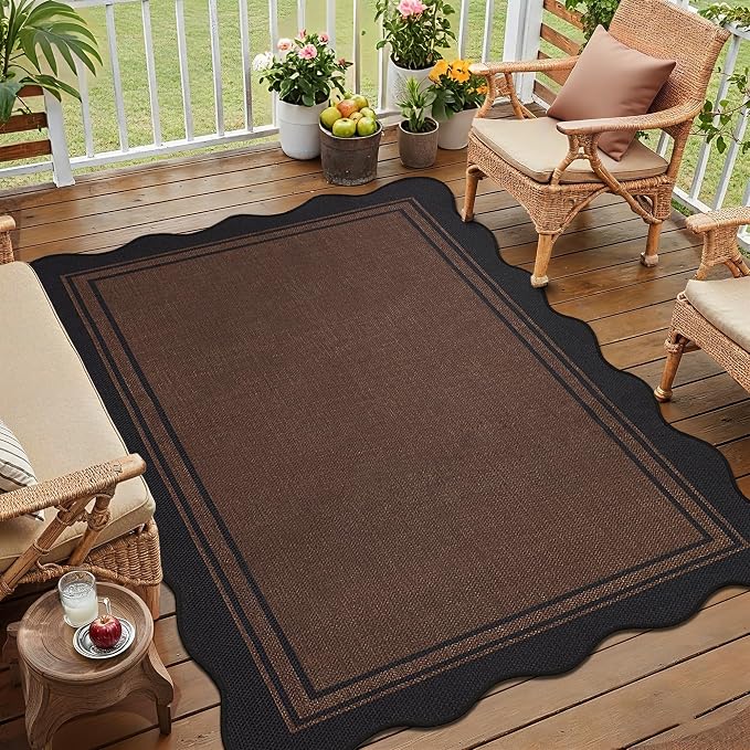 Easy Jute 3x5 Outdoor Rug Washable Non Slip Rug - Image 8