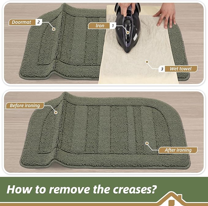 BEQHAUSE Kitchen Rugs Set of 2 Non-Slip Washable Kitchen Mats - Image 9