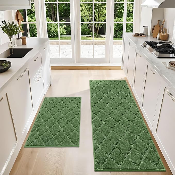 COSY HOMEER Soft Kitchen Rugs for in Front of Sink Super Absorbent Kitchen by COSYHOMEER
