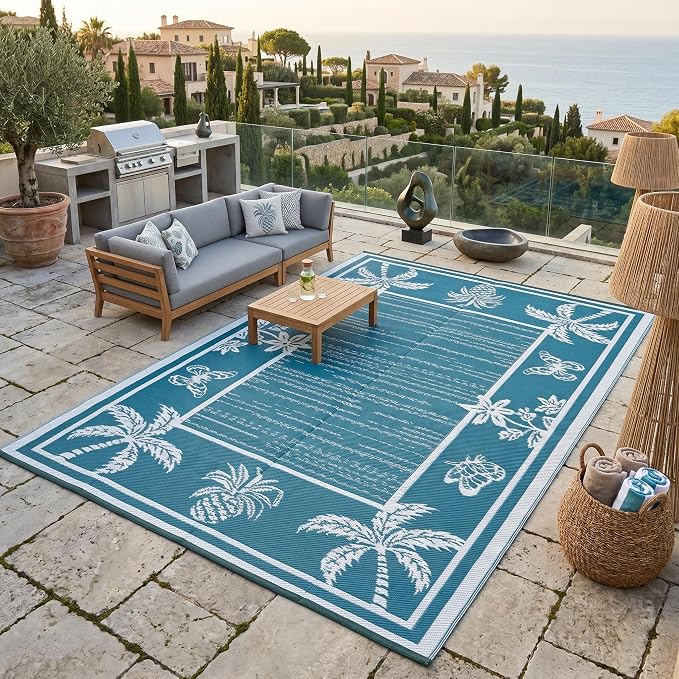 Garvee Outdoor Rug 9x12 Waterproof by Garvee