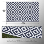 SAND MINE Reversible Mats, Plastic Straw Rug, Modern Area Rug, Large Floor Mat - Image 2