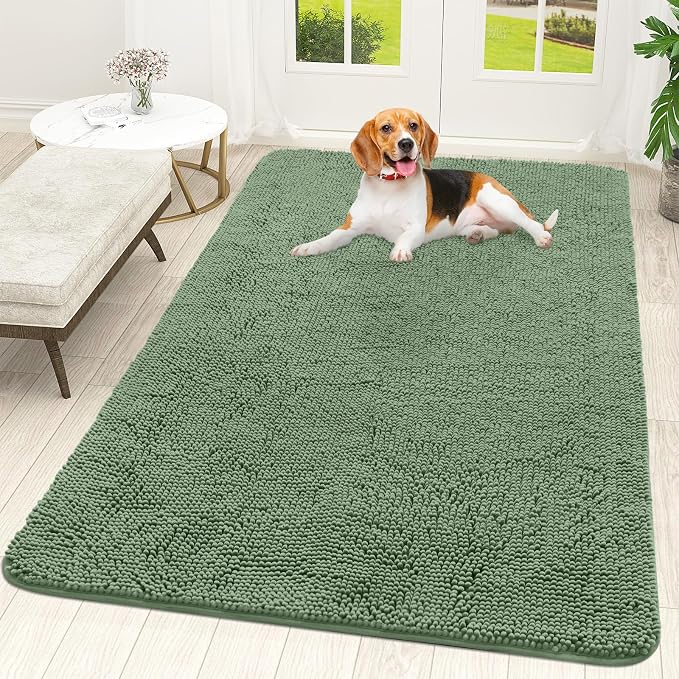 OLANLY Dog Door Mat for Muddy Paws 59x35, Absorbs Moisture and Dirt, Absorbent by OLANLY