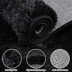 8x10 Area Rugs for Living Room Rug: Soft Fluffy Shag Black Rugs for Bedroom - Image 6