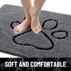 Smiry Dog Door Mat for Muddy Paws, Absorbent Dirt Trapper Non Slip Quick Dry - Image 4