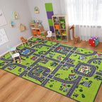 Kids Rug for Playroom Classroom, 3x5 Non Slip Kids Car Road Traffic Playmat for by VisittheFlagover