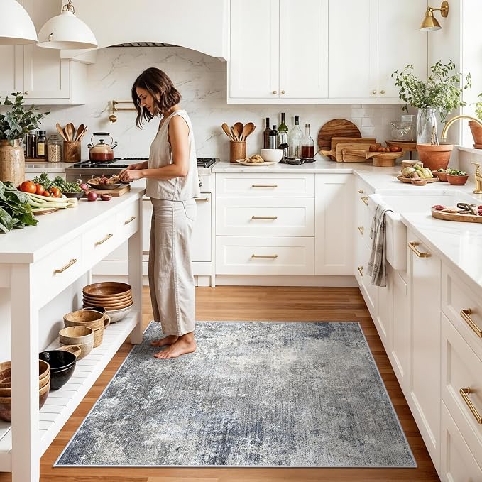 5x5 Rug Square for Living Room – Machine Washable Non-Slip Area Rug for Kitchen - Image 3