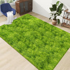 Tie Dyed Grass Green Shag Rug 5x8, Soft Plush Green Fluffy Rug Large Fuzzy Area - Image 8
