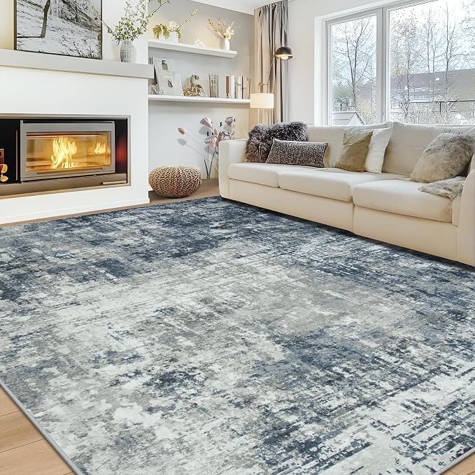 10x14 Area Rugs Large Living Room Rug Washable: Modern Abstract Rug Indoor by Aelenmu