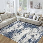 8x10 Area Rug for Living Room Bedroom: Abstract Washable Rug by Tosuoka