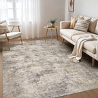 Nakagishi 5x7 Area Rugs Living Room: Washable Abstract Large Neutral Soft Rug by NakagishiAreaRug