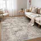 Nakagishi 7x9 Area Rugs Living Room: Washable Abstract Large Neutral Soft Rug by NakagishiAreaRug