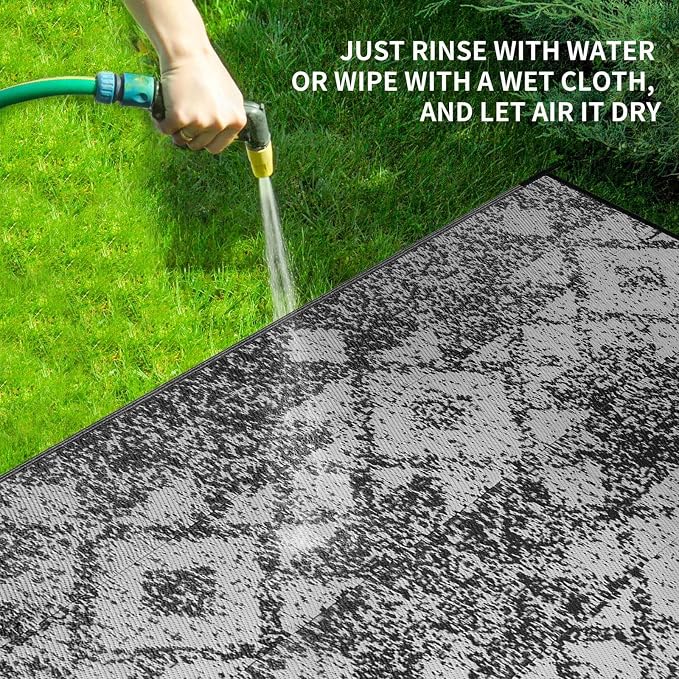 Outdoor Patio Plastic Straw Rug - Image 3