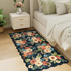 DUKINO 2x4 Washable Runner Rugs, Non Slip Floral Print Entryway Rug - Image 6