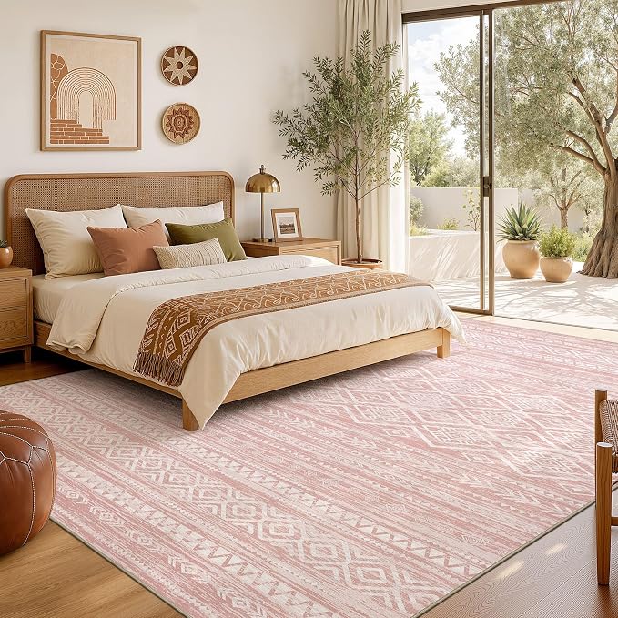 Nakagishi Area Rug Living Room Rugs: 5x7 Large Soft Machine Washable Boho - Image 6