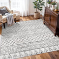 Washable 5x5 Rug Square Moroccan: Non-Slip Soft Indoor Throw Large Carpet by BYYVOORugsforYourHome